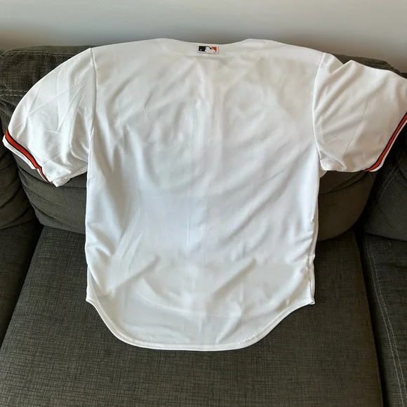 Nike Authentic Baltimore Orioles Baseball White Jersey with Patch Men’s Sz: L - Picture 5 of 5